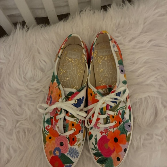 Keds Rifle Paper Co Champion Sneakers.  EUC SZ 7.5 - Picture 2 of 7